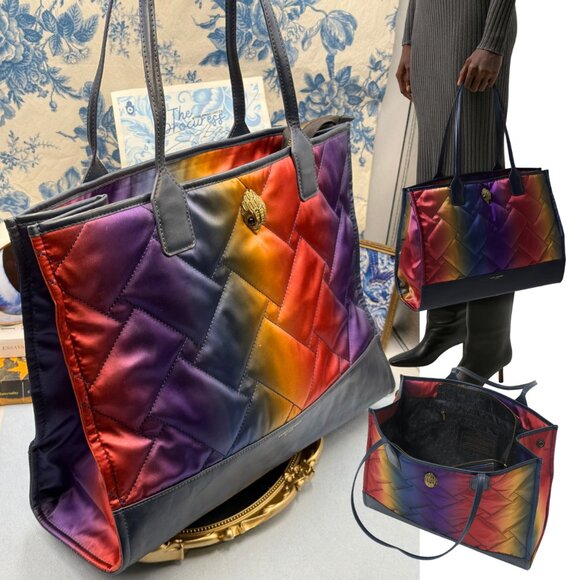 Kurt Geiger Handbags - 🆕 KURT GEIGER LONDON 🧿 NWOT Recycled Square Shopper Tote Bag, Ombre Rainbow